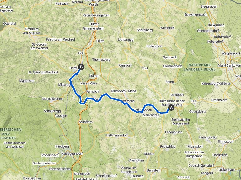 Zöbernbach Cycle Path bike Tour Komoot